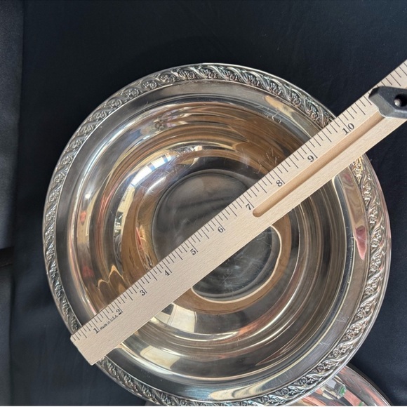 International Silver Co Covered Serving Bowl 10” Silverplate Ornate Lid - Picture 6 of 8
